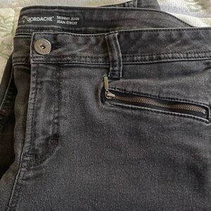 Jordache Charcoal Skinny Jeans with Zip Detail